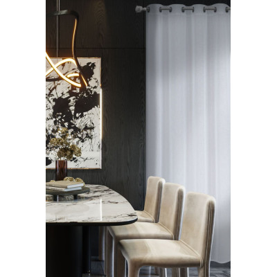 Firana z taśmą PLAIN CHIC 140x270 biały